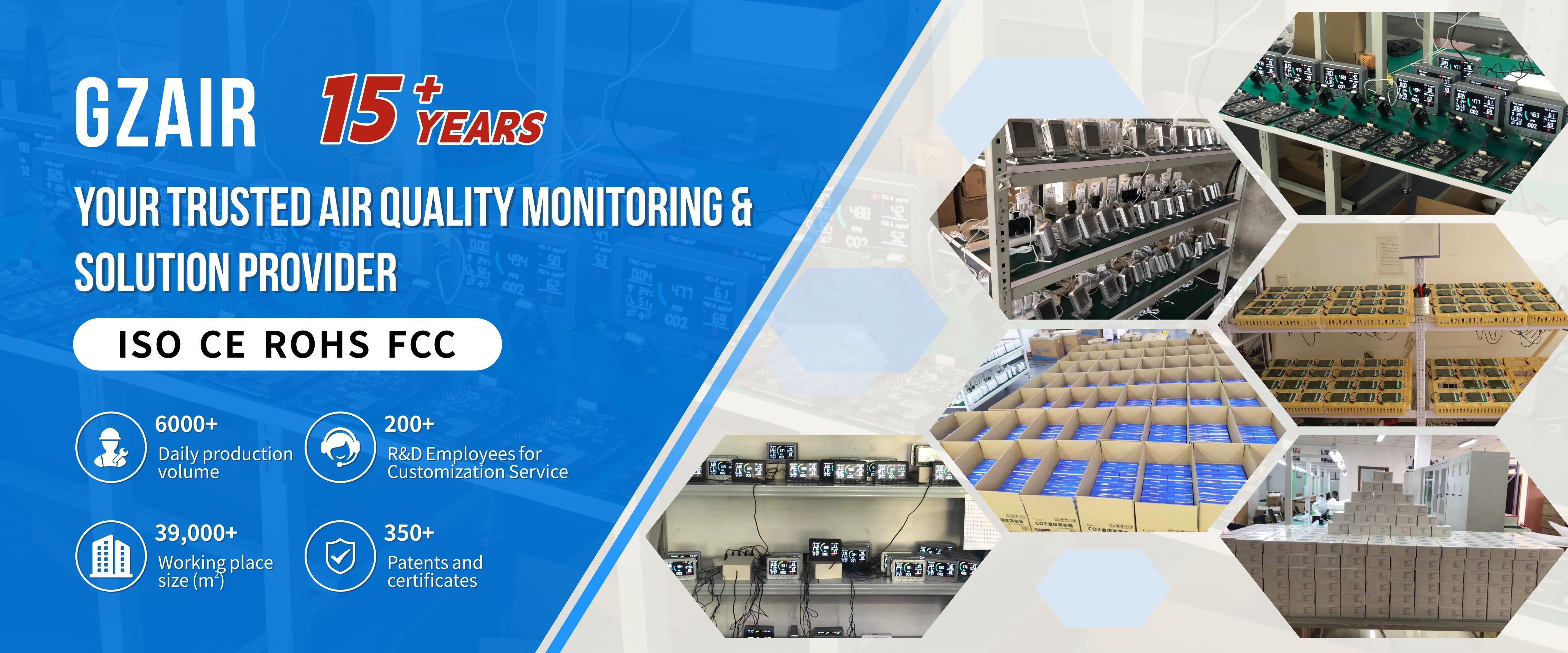 qualité Moniteur intelligent de la qualité de l'air usine