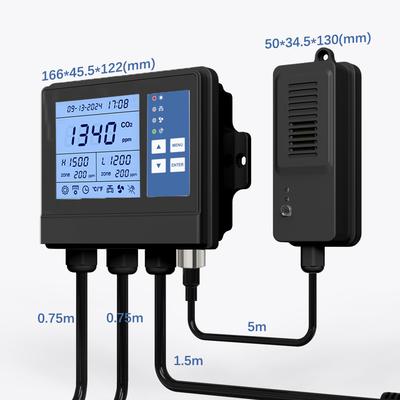 Un bon prix. OEM affichage en temps réel contrôleur climatique de serre contrôle de plantation CO2 PPM ventilateur en ligne
