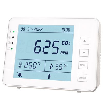 Moniteur de l'AQI du compteur de CO2 intérieur de 2 GB à 5000 ppm pour le suivi de la qualité de l'air