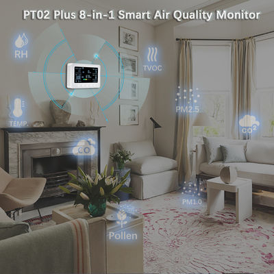 Un bon prix. Wi-Fi Air Quality Monitor Detects Pollen, TVOC, CO, CO2, PM2.5, 1.0, Temp. and RH, Air Quality Sensor & IoT Controller for Home en ligne