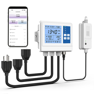 Good price 100V Serre Wifi Moniteur de CO2 Contrôleur de température et de contrôle de l'humidité en ligne