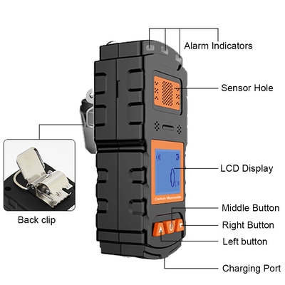 Good price Détecteur d'alarme continu portable au monoxyde de carbone avec enregistreur d'alarme de 1000 ppm en ligne
