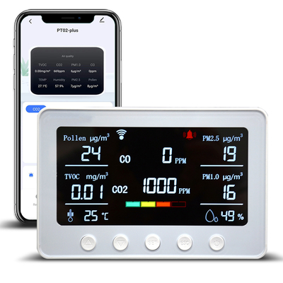 qualité 2.4GHz WiFi Intérieur Smart Air Quality Monitor PM2.5 PM1.0 Pour les écoles et les salles de classe usine