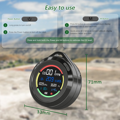 Détecteur de monoxyde de carbone électronique mini poche portable analyseur de gaz