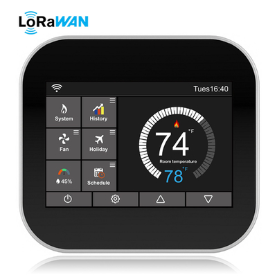 Thermostats Wi-Fi intelligents numériques industriels 320x480 TFT pour les hôtels