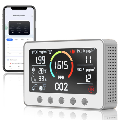 Sensor de qualité de l'air intérieur Wifi programmable pour le CO2 TVOC PM2.5