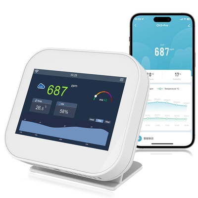 Good price Moniteur de la qualité de l'air intérieur 320x480 TFT Dual NDIR Sensor 5V en ligne