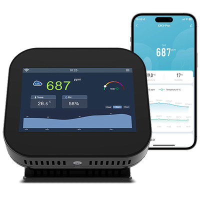 Moniteur d'air Wi-Fi à l'intérieur Smart Gzair Affichage tactile