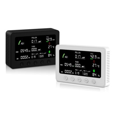 Un bon prix. Détecteur de qualité de l'air IoT 10-en-1 - Capteur PM1.0/CO2/Bruit/IAQ de haute précision avec surveillance à distance par application, certifié CE FCC en ligne