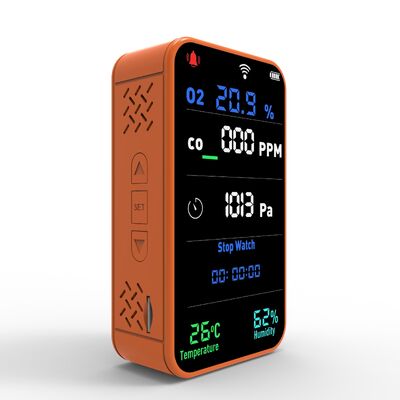 Un bon prix. Mini moniteur de qualité de l'air portable WIFI GZAIR PT09 - Détecteur d'O2 / CO IP55 avec écran LCD, testeur de pression d'humidité tempérée pour la maison et le bureau en ligne