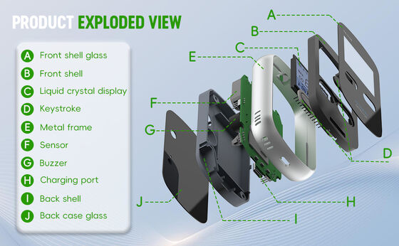 Moniteur professionnel de gaz CO à domicile - Détecteur numérique de fuite de monoxyde de carbone avec alarme visuelle / sonore - Protégez votre famille des tueurs silencieux