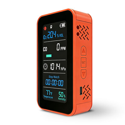 PT09 Moniteur de la qualité de l'air 6 en 1 - Détecteur de CO2 avec température/RH/altitude/baromètre, moniteur de gaz portable rechargeable