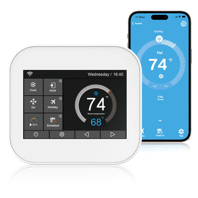 Écran tactile intelligent Thermostat de chauffage par le sol WiFi, contrôleur de température sans fil HVAC pour la maison