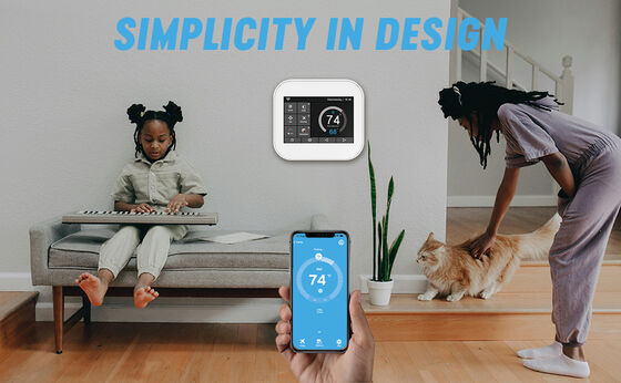 Un bon prix. Thermostat intelligent GZAIR MC6 moderne avec écran tactile couleur TFT de 3,5 pouces, WiFi, économie d'énergie, CVC, 24V/230V, programmable hebdomadaire, mural en ligne